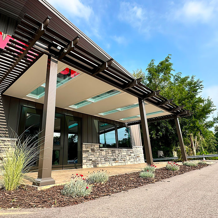 Santa Fe Pavilion, Skyview, Attached, Florentine Columns, Bronze