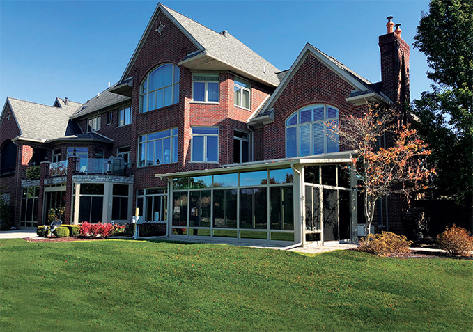 Sunroom, Studio Roof, Skyview, Vista View  Walls, Upper Transoms, Lower Transoms, Signature Wall System in Sandstone
